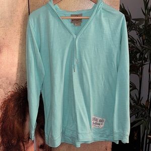 Artisans hooded long sleeve coral bay